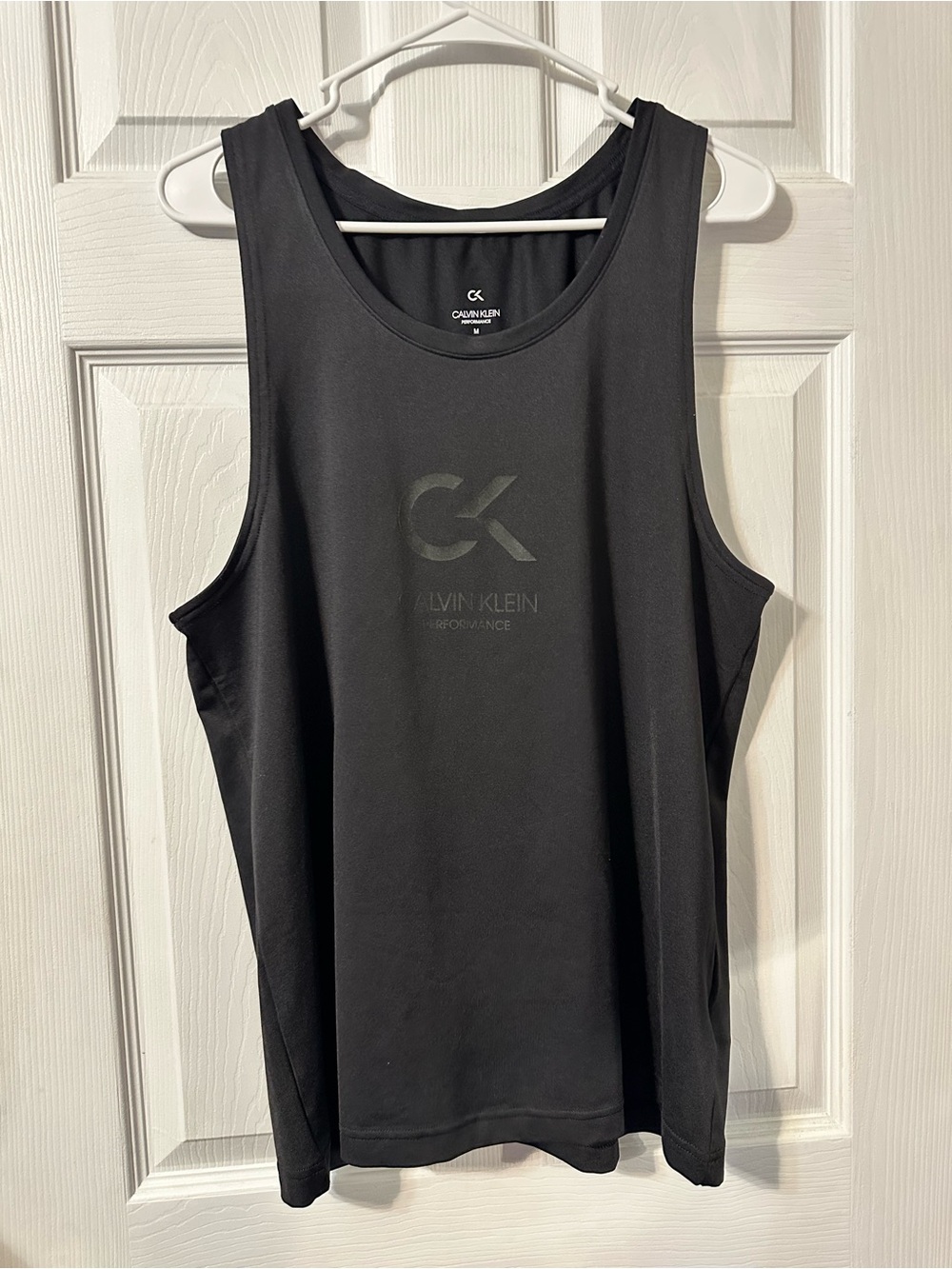 Calvin Klein Black Performance Tank with Subtle CK Logo